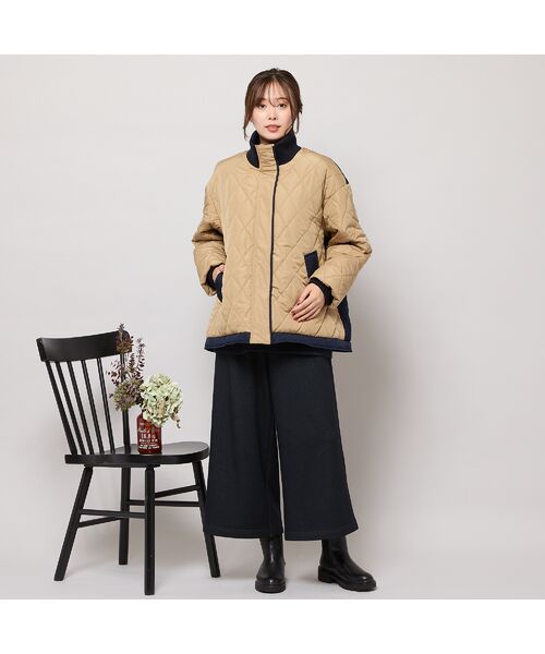 PISANO / ピサーノ その他アウター | ダイヤ柄キルト加工中綿ジャケット | 詳細4