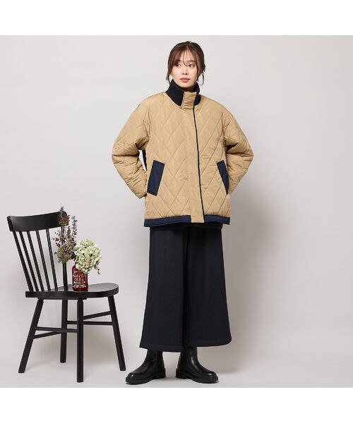 PISANO / ピサーノ その他アウター | ダイヤ柄キルト加工中綿ジャケット | 詳細7