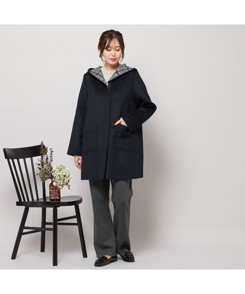 PISANO / ピサーノ その他アウター | リバーチェックフーディーコート | 詳細4