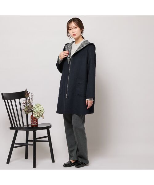 PISANO / ピサーノ その他アウター | リバーチェックフーディーコート | 詳細5