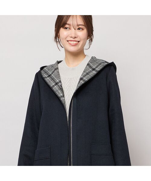 PISANO / ピサーノ その他アウター | リバーチェックフーディーコート | 詳細7