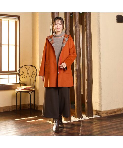 PISANO / ピサーノ その他アウター | リバーチェックフーディーコート | 詳細10