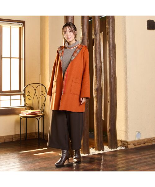 PISANO / ピサーノ その他アウター | リバーチェックフーディーコート | 詳細11