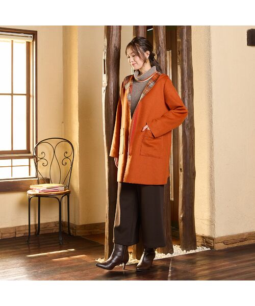 PISANO / ピサーノ その他アウター | リバーチェックフーディーコート | 詳細12