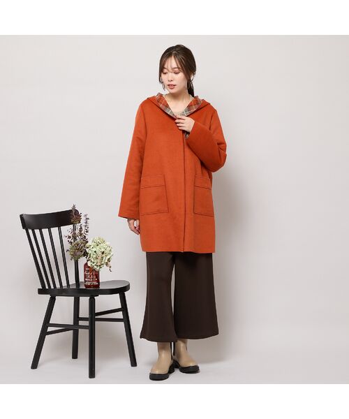 PISANO / ピサーノ その他アウター | リバーチェックフーディーコート | 詳細13