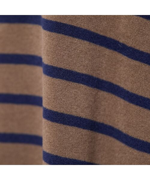 PISANO / ピサーノ カットソー | 【手洗いOK・保温・吸湿発熱】ボーダー×無地ハイネックカットソー | 詳細10