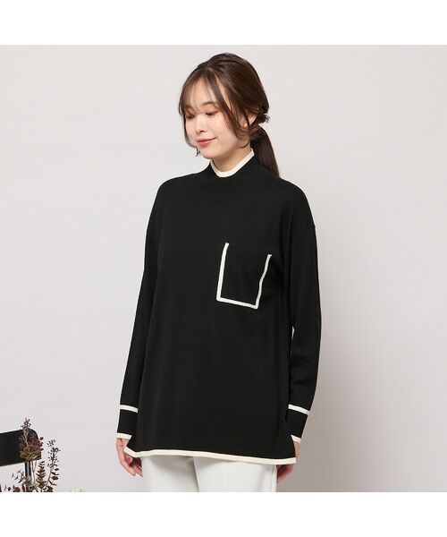 PISANO / ピサーノ ニット・セーター | パッチポケット付きハイネックニット | 詳細1