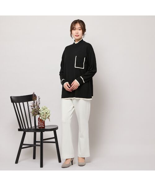 PISANO / ピサーノ ニット・セーター | パッチポケット付きハイネックニット | 詳細3