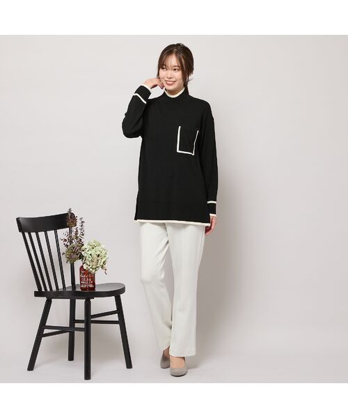 PISANO / ピサーノ ニット・セーター | パッチポケット付きハイネックニット | 詳細4