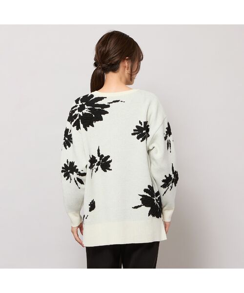 PISANO / ピサーノ ニット・セーター | 【手洗いOK】フラワーモチーフジャカードニット | 詳細2