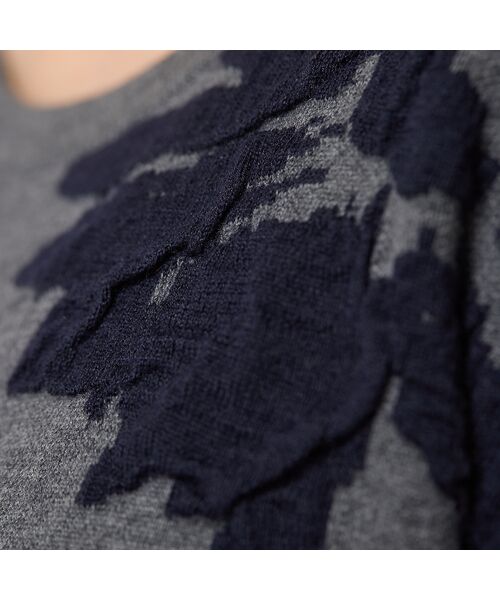 PISANO / ピサーノ ニット・セーター | 【手洗いOK】フラワーモチーフジャカードニット | 詳細18