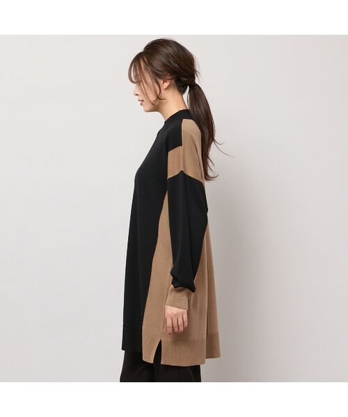 PISANO / ピサーノ ニット・セーター | バイカラー配色・チュニック丈ハイネックニット | 詳細8