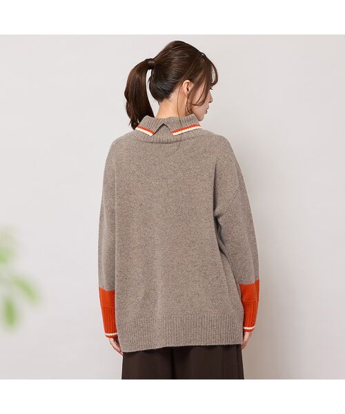 PISANO / ピサーノ ニット・セーター | 【手洗いOK】配色使い・タートルネックニットトップ | 詳細2
