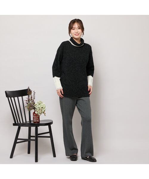 PISANO / ピサーノ ニット・セーター | 【手洗いOK】配色使い・タートルネックニットトップ | 詳細12