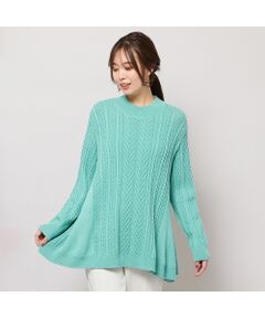 PISANO / ピサーノ ニット・セーター | 【手洗いOK】ハイネック・フレアーシルエットニット