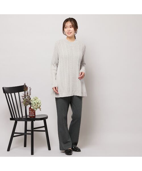 PISANO / ピサーノ ニット・セーター | 【手洗いOK】ハイネック・フレアーシルエットニット | 詳細2