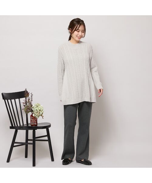 PISANO / ピサーノ ニット・セーター | 【手洗いOK】ハイネック・フレアーシルエットニット | 詳細4