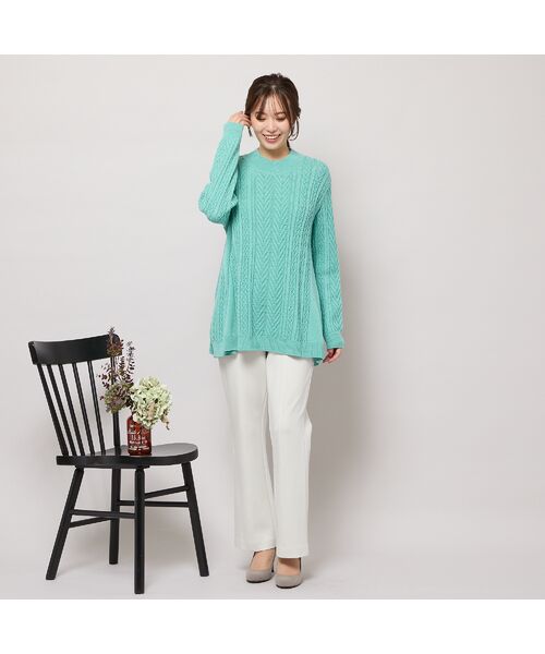 PISANO / ピサーノ ニット・セーター | 【手洗いOK】ハイネック・フレアーシルエットニット | 詳細5