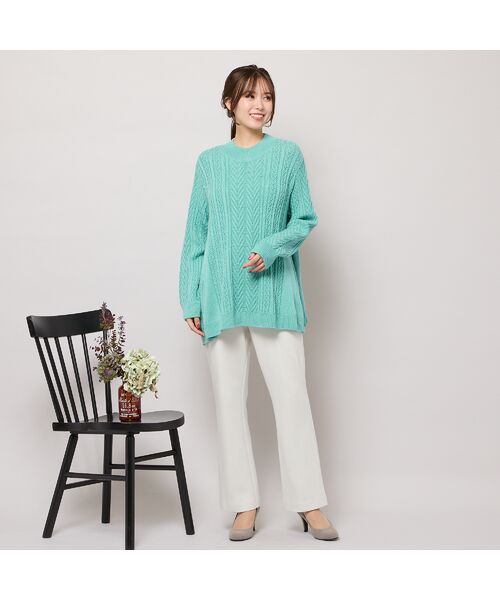 PISANO / ピサーノ ニット・セーター | 【手洗いOK】ハイネック・フレアーシルエットニット | 詳細6