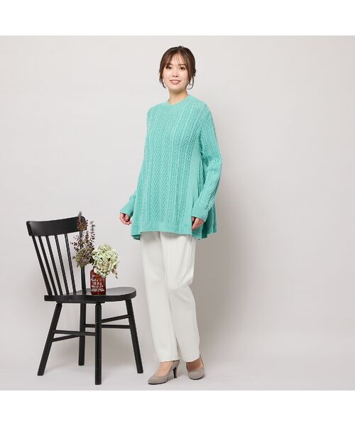 PISANO / ピサーノ ニット・セーター | 【手洗いOK】ハイネック・フレアーシルエットニット | 詳細9