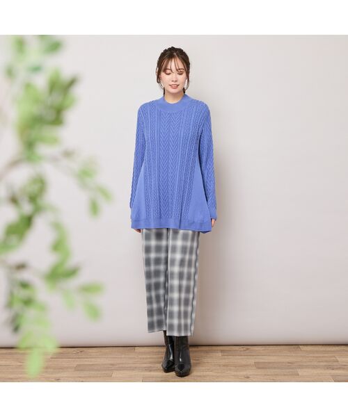 PISANO / ピサーノ ニット・セーター | 【手洗いOK】ハイネック・フレアーシルエットニット | 詳細13