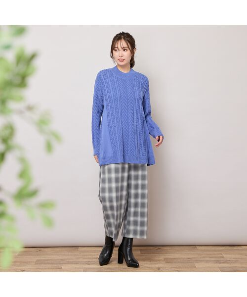 PISANO / ピサーノ ニット・セーター | 【手洗いOK】ハイネック・フレアーシルエットニット | 詳細14