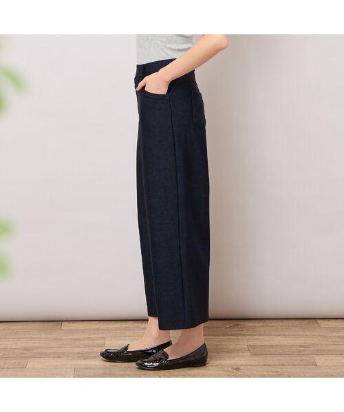 PISANO / ピサーノ その他パンツ | 【手洗いOK】デニムプリント・裏起毛ワイドパンツ（追加生産分） | 詳細1