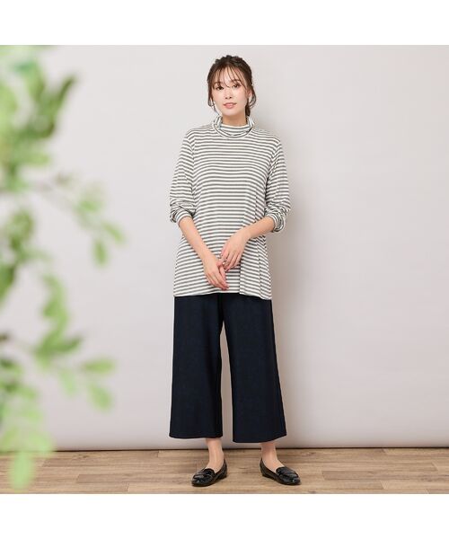 PISANO / ピサーノ その他パンツ | 【手洗いOK】デニムプリント・裏起毛ワイドパンツ（追加生産分） | 詳細5