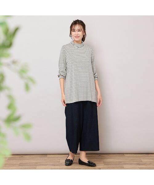 PISANO / ピサーノ その他パンツ | 【手洗いOK】デニムプリント・裏起毛ワイドパンツ（追加生産分） | 詳細7