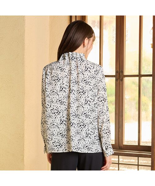 PISANO / ピサーノ シャツ・ブラウス | 【手洗いOK・吸水・速乾・接触冷感】ギャザー・ハイネックブラウス | 詳細2