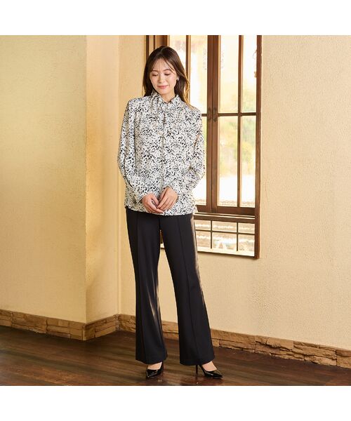 PISANO / ピサーノ シャツ・ブラウス | 【手洗いOK・吸水・速乾・接触冷感】ギャザー・ハイネックブラウス | 詳細4