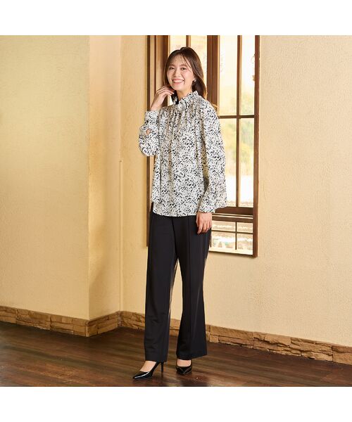 PISANO / ピサーノ シャツ・ブラウス | 【手洗いOK・吸水・速乾・接触冷感】ギャザー・ハイネックブラウス | 詳細7