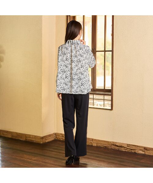 PISANO / ピサーノ シャツ・ブラウス | 【手洗いOK・吸水・速乾・接触冷感】ギャザー・ハイネックブラウス | 詳細9