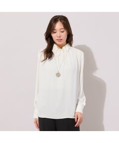 PISANO / ピサーノ シャツ・ブラウス | 【手洗いOK】アムンゼン・ギャザー・ハイネックブラウス（無地)