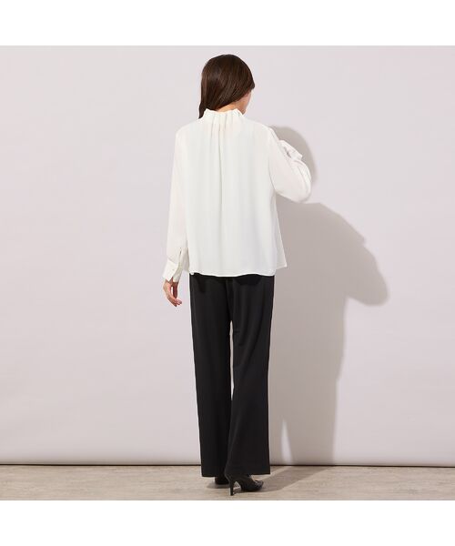 PISANO / ピサーノ シャツ・ブラウス | 【手洗いOK】アムンゼン・ギャザー・ハイネックブラウス（無地) | 詳細10