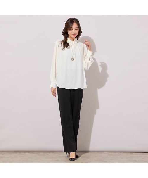 PISANO / ピサーノ シャツ・ブラウス | 【手洗いOK】アムンゼン・ギャザー・ハイネックブラウス（無地) | 詳細5