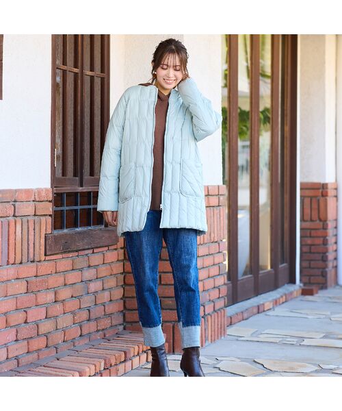 PISANO / ピサーノ ダウンジャケット・ベスト | ノーカラー・キルティングダウンコート | 詳細12