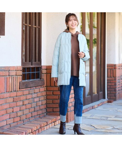 PISANO / ピサーノ ダウンジャケット・ベスト | ノーカラー・キルティングダウンコート | 詳細13