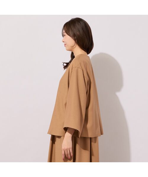 PISANO / ピサーノ ノーカラージャケット | 【ハレの日・セットアップ対応】ベルスリーブ・ノーカラーショートジャケット | 詳細4