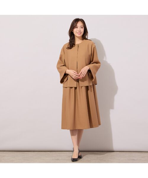 PISANO / ピサーノ ノーカラージャケット | 【ハレの日・セットアップ対応】ベルスリーブ・ノーカラーショートジャケット | 詳細8