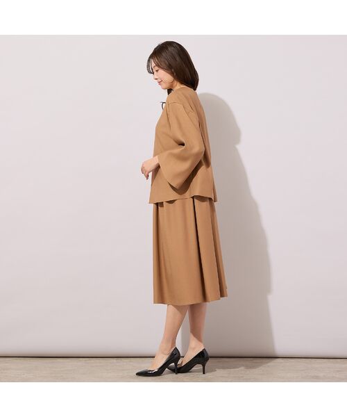 PISANO / ピサーノ ノーカラージャケット | 【ハレの日・セットアップ対応】ベルスリーブ・ノーカラーショートジャケット | 詳細9