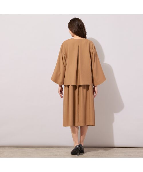 PISANO / ピサーノ ノーカラージャケット | 【ハレの日・セットアップ対応】ベルスリーブ・ノーカラーショートジャケット | 詳細10