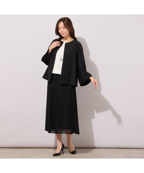 PISANO / ピサーノ ノーカラージャケット | 【ハレの日・セットアップ対応】ベルスリーブ・ノーカラーショートジャケット | 詳細12