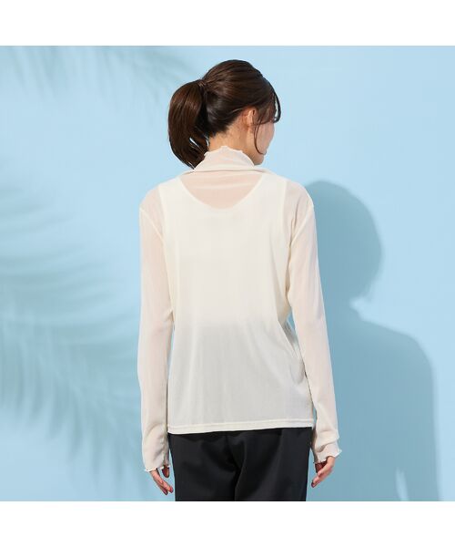 PISANO / ピサーノ カットソー | 【手洗いOK】チュールフロッキー・ボトルネックカットソー | 詳細2