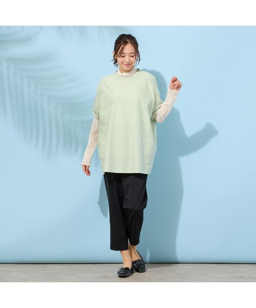 PISANO / ピサーノ カットソー | 【手洗いOK】チュールフロッキー・ボトルネックカットソー | 詳細5