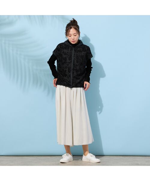 PISANO / ピサーノ カットソー | 【手洗いOK】チュールフロッキー・ボトルネックカットソー | 詳細16