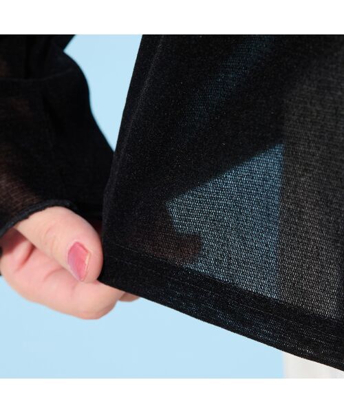 PISANO / ピサーノ カットソー | 【手洗いOK】チュールフロッキー・ボトルネックカットソー | 詳細18