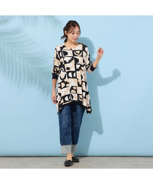 PISANO / ピサーノ カットソー | 【手洗いOK】テントライン・プリントカットソー | 詳細4