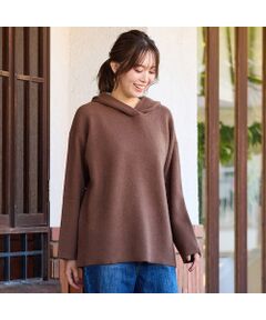 PISANO / ピサーノ ニット・セーター | ＦＯＸダブルフェイス・フーディーニット