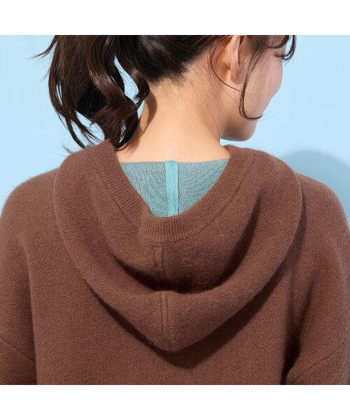 PISANO / ピサーノ ニット・セーター | ＦＯＸダブルフェイス・フーディーニット | 詳細7